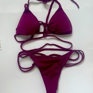 Plumeria Swim Ava burgundy bikini